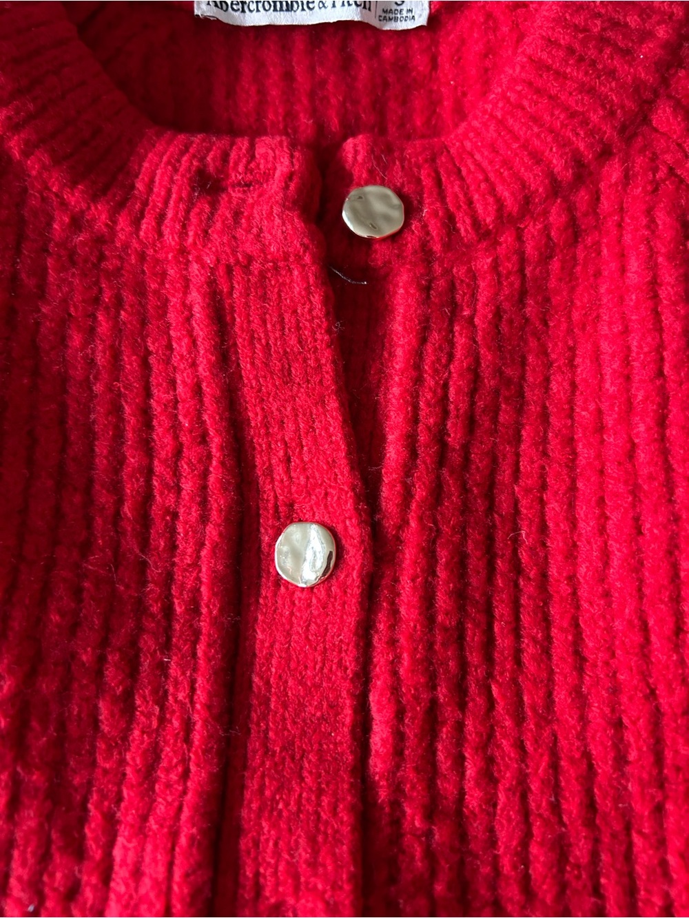 Abercrombie & Fitch Red Cardigan - Picture 3 of 5